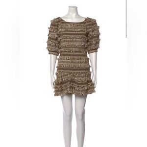 Elegant Brown Fringe Dress